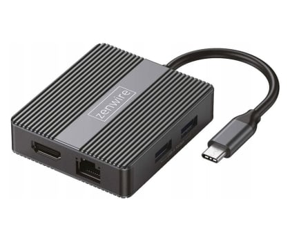 Hub USB Zenwire Hub USB-C 7w1 USB 3.0 HDMI 4K 60Hz Display Port RJ-45
